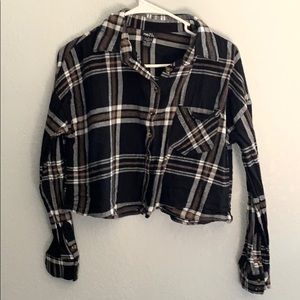 cropped flannel